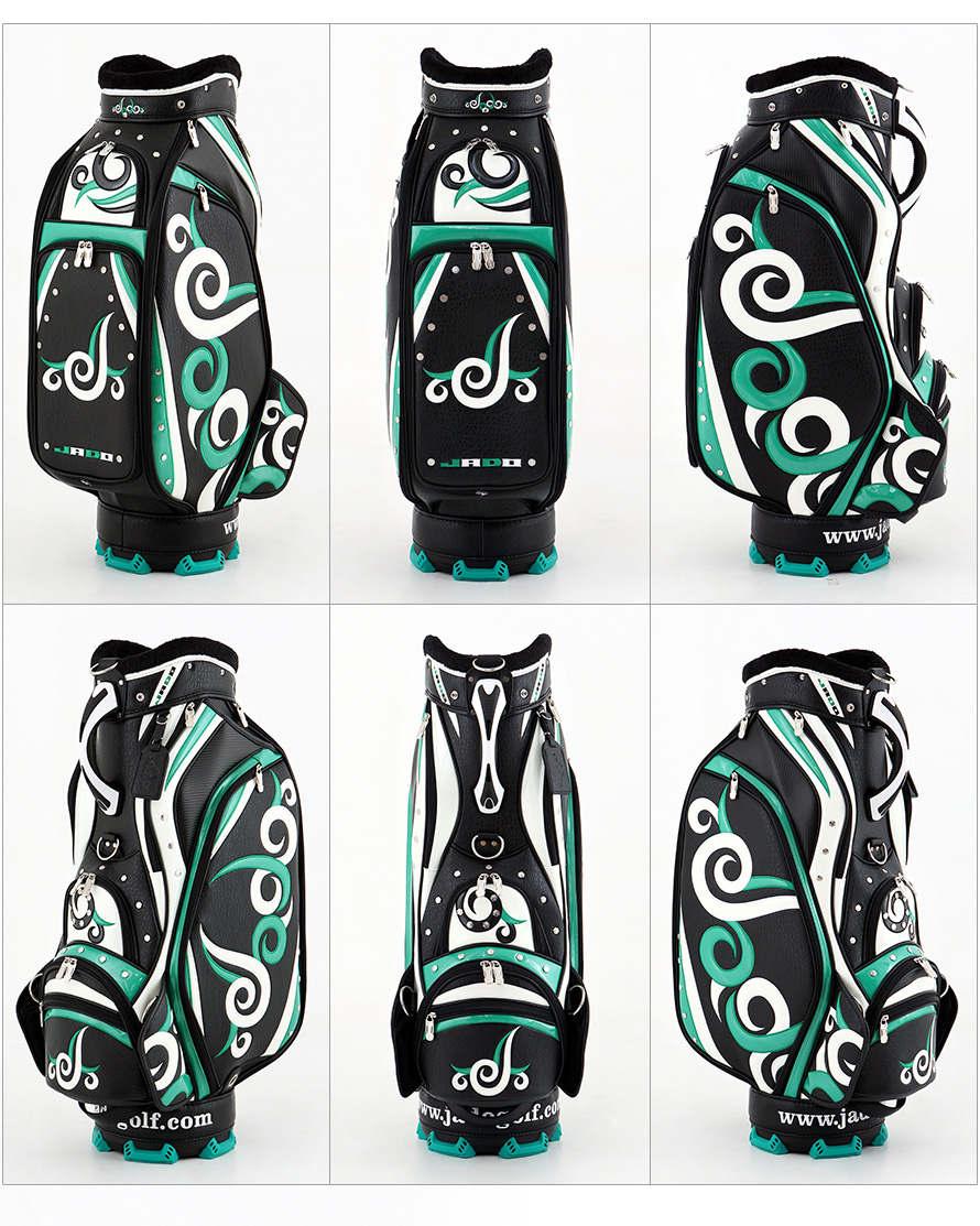 ゴルフキャディーバッグ JADO Vast Tattoo series Additional color ブラック×グリーン×ホワイト 2018年5月発売アイテム