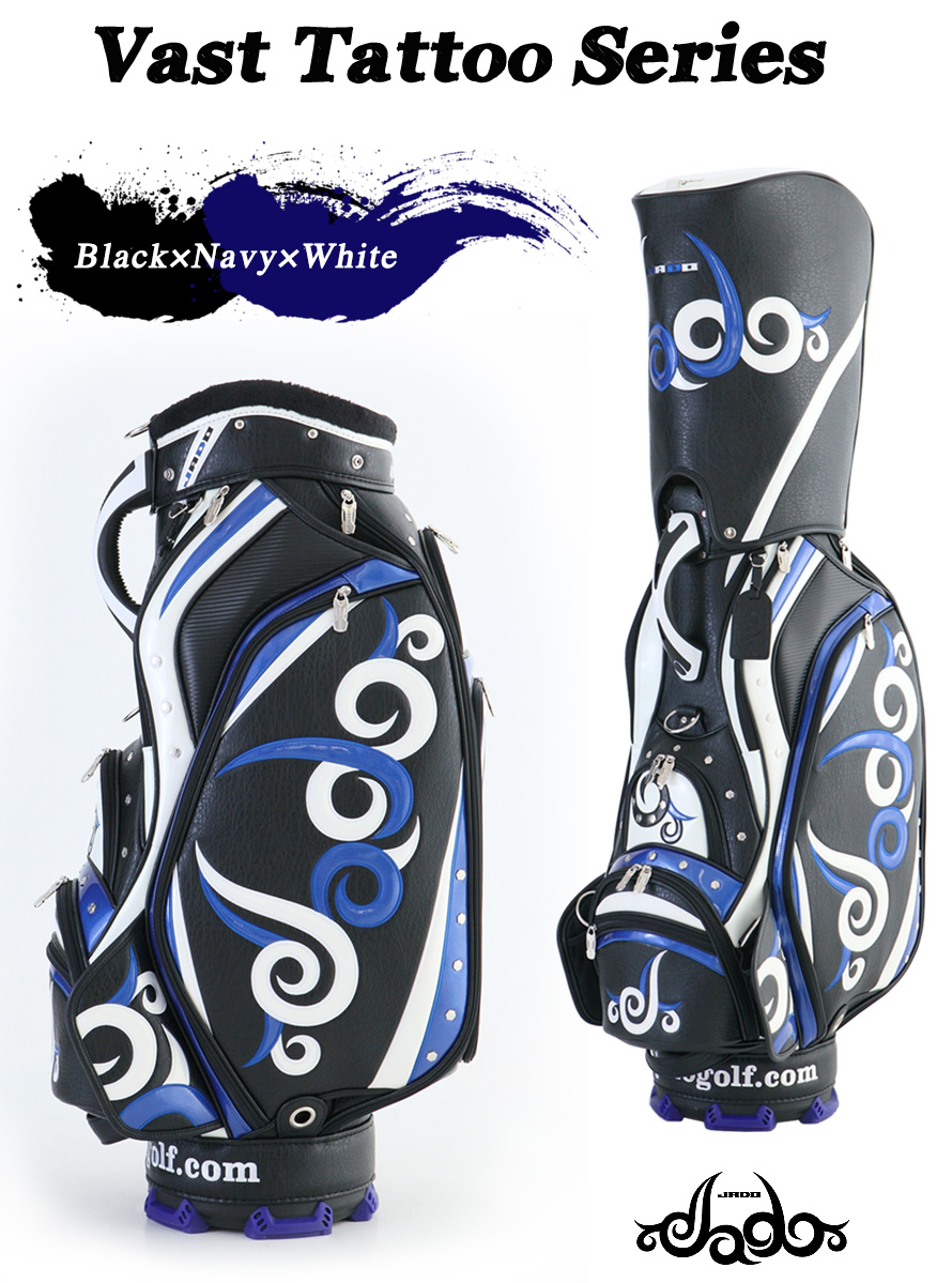 ゴルフキャディーバッグ Vast Tattoo series ブラック×ネイビー×ホワイト 2017年10月発売アイテム