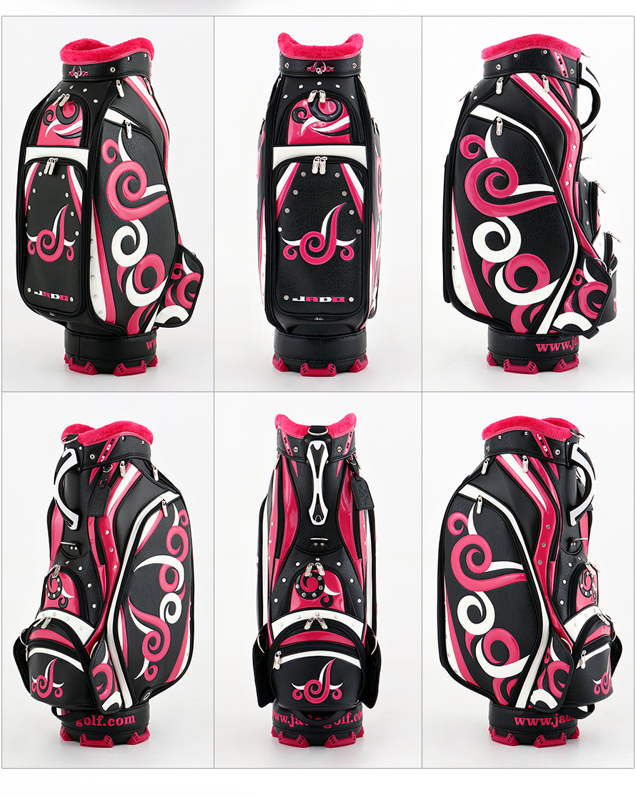 ゴルフキャディーバッグ JADO Vast Tattoo series Additional color ブラック×ピンク×ホワイト 2018年5月発売アイテム