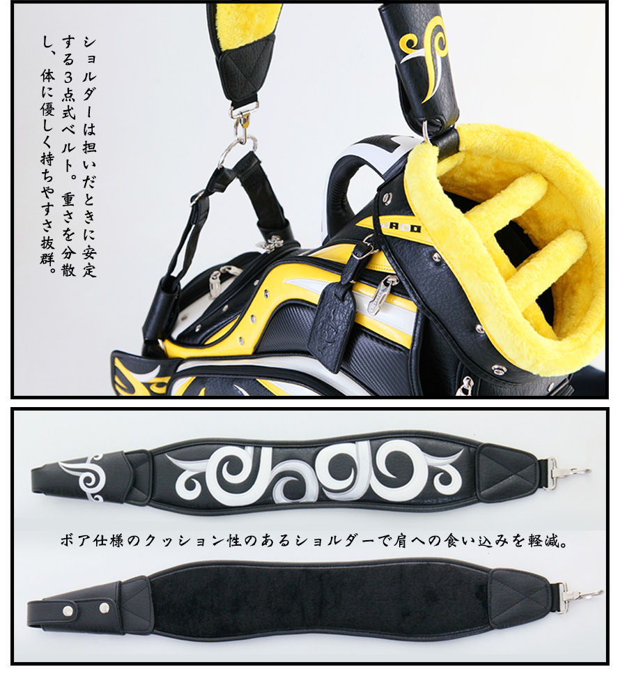 ゴルフキャディバッグ Vast Tattoo series ブラック×シルバー×ホワイト 2017年10月発売アイテム