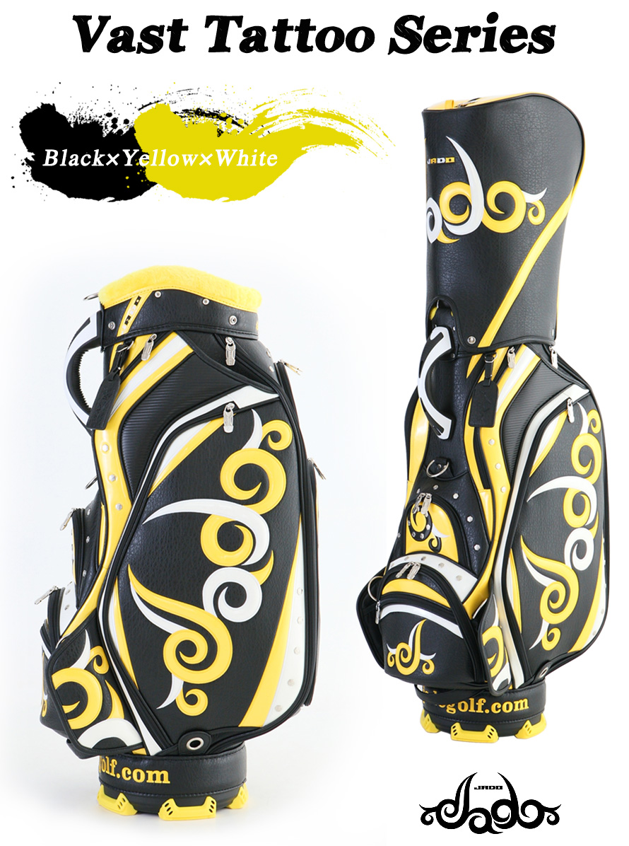 ゴルフキャディーバッグ Vast Tattoo series ブラック×イエロー×ホワイト 2017年10月発売アイテム