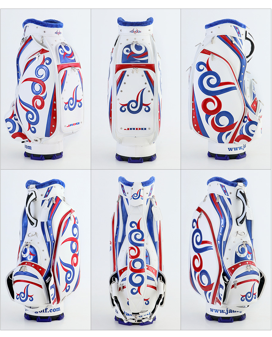 ゴルフキャディーバッグ Vast Tattoo series ホワイト×ネイビー×レッド 2017年10月発売アイテム